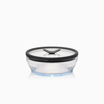 4-Cup Glass Round Shallow Dish