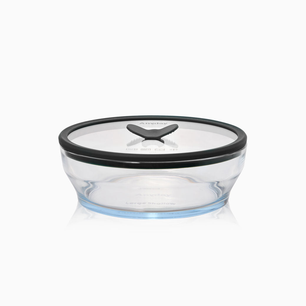 7-Cup Glass Round Shallow Dish