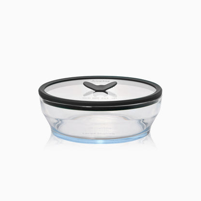 7-Cup Glass Round Shallow Dish