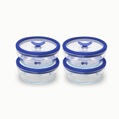 8-Piece Glass Food Storage Set