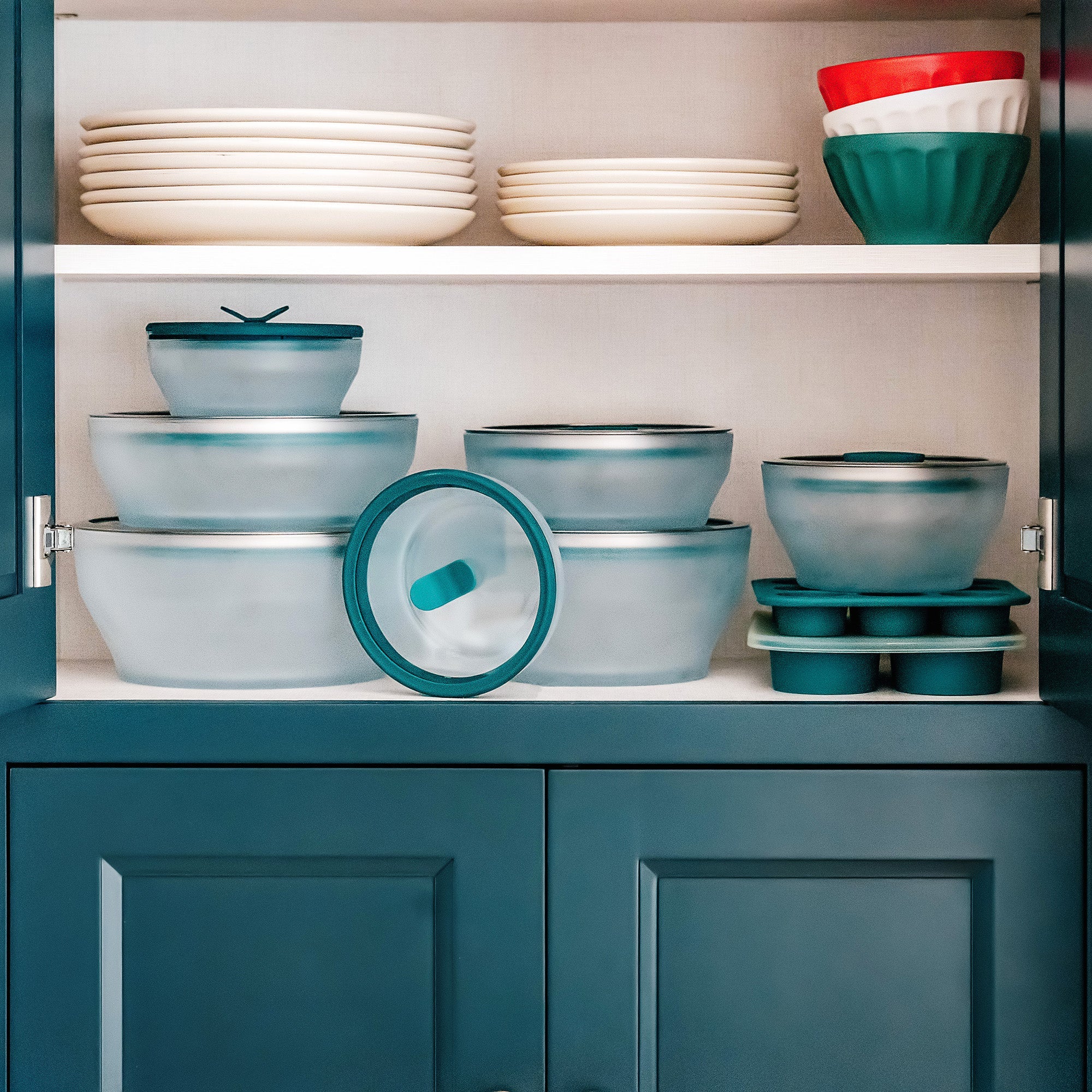 14-Piece Glass Round Dish Set